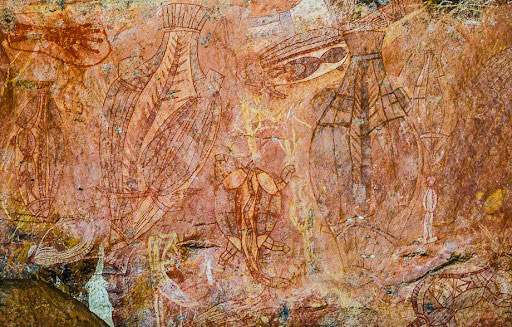 Arte rupestre aborigen en Ubirr