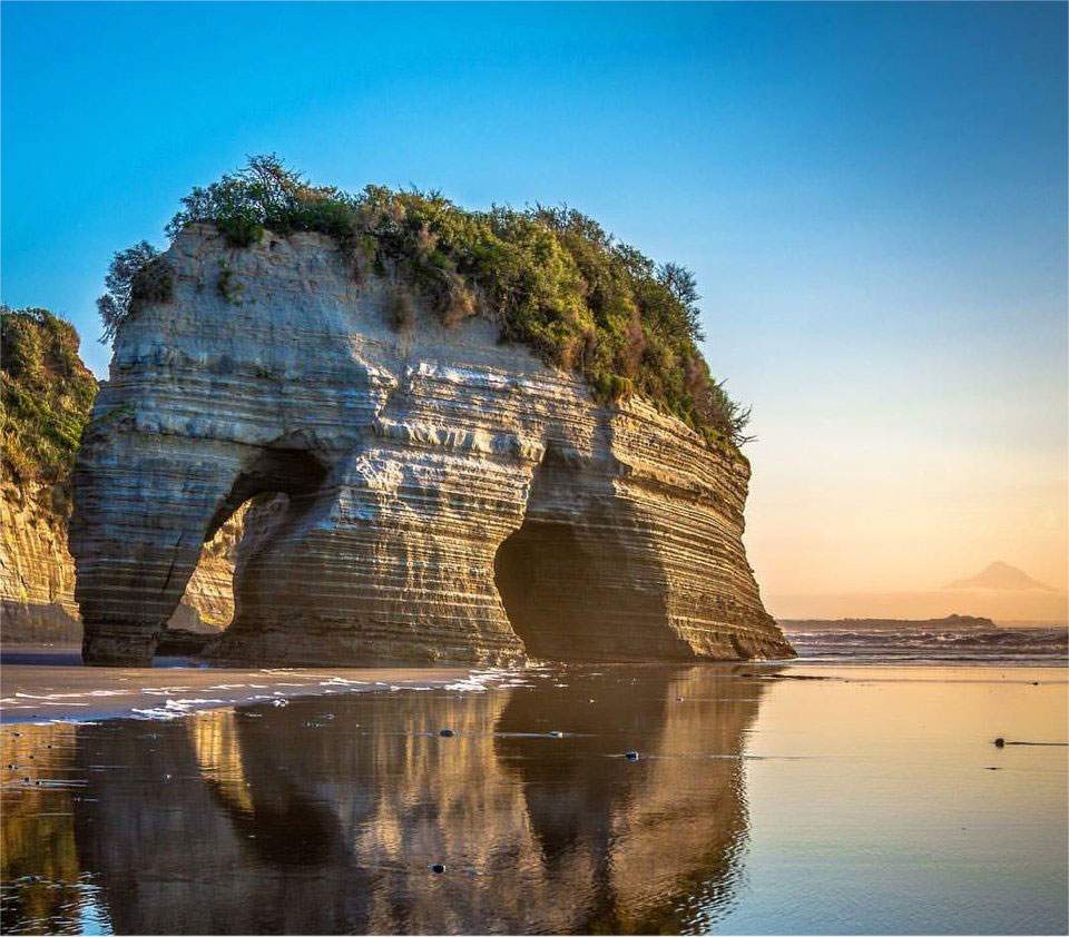 Roca del elefante en Anchorage, Nueva Zelanda