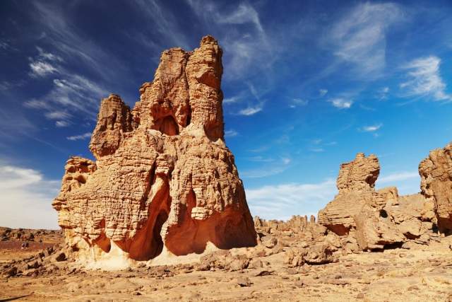 Torre de roca del Parque Nacional Tassili n'Ajjer