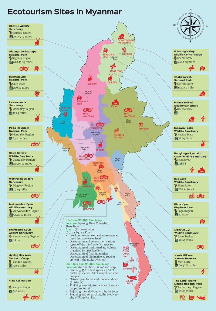 Parques Nacionales de Birmania, Santuarios de Vida Silvestre y Áreas Protegidas