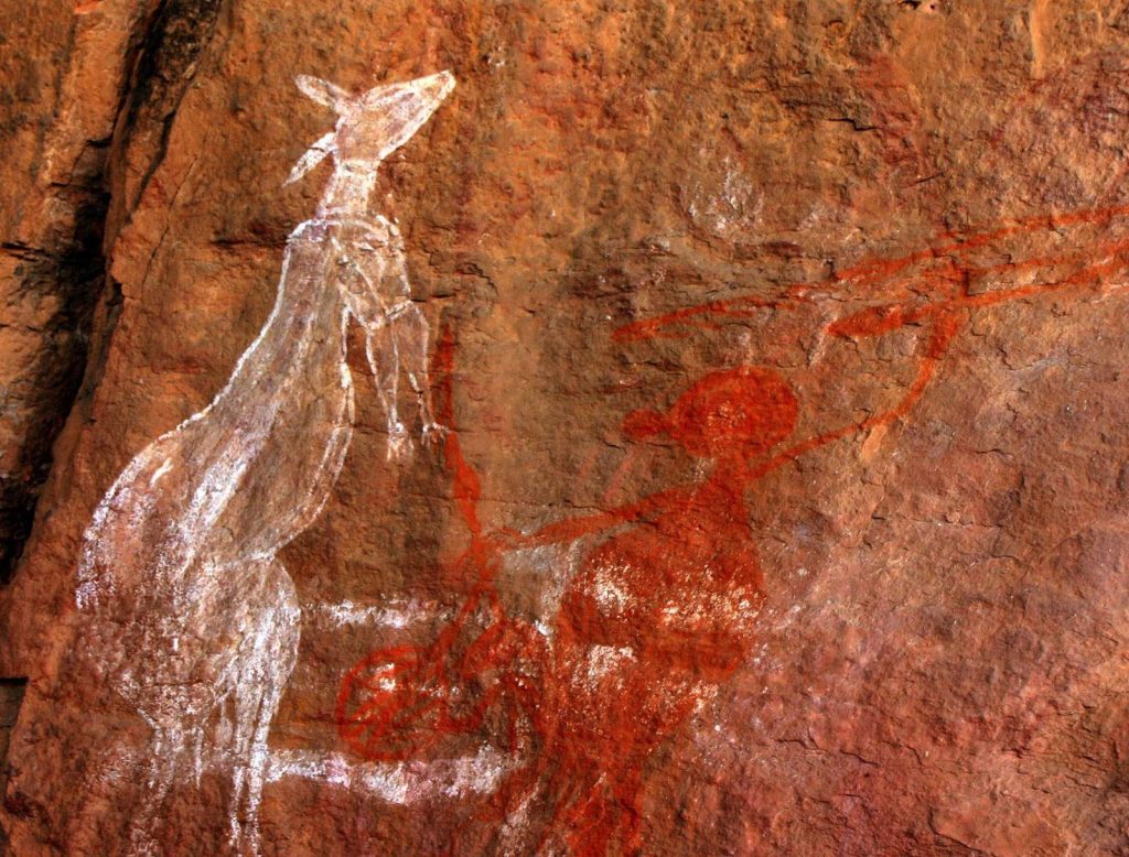 Pinturas rupestres en Ubirr, en el Parque nacional Kakadu Australia