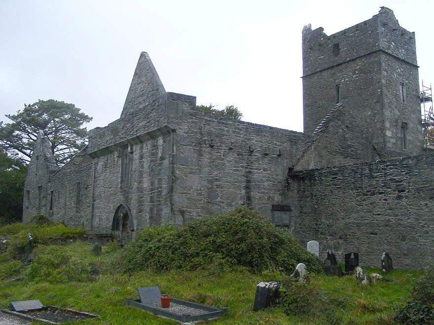 Muckross Abbey is a Franciscan friary founded in 1448, known in English as Muckross Abbey and in Irish as Mainistir Locha Léin and Mainistir Mhucrois, an ecclesiastical site within Killarney National Park, in County Kerry, Ireland