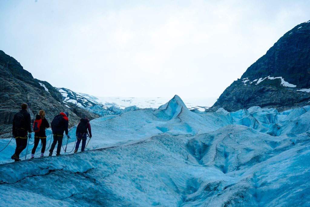 Randonnée sur glacier en Norvège