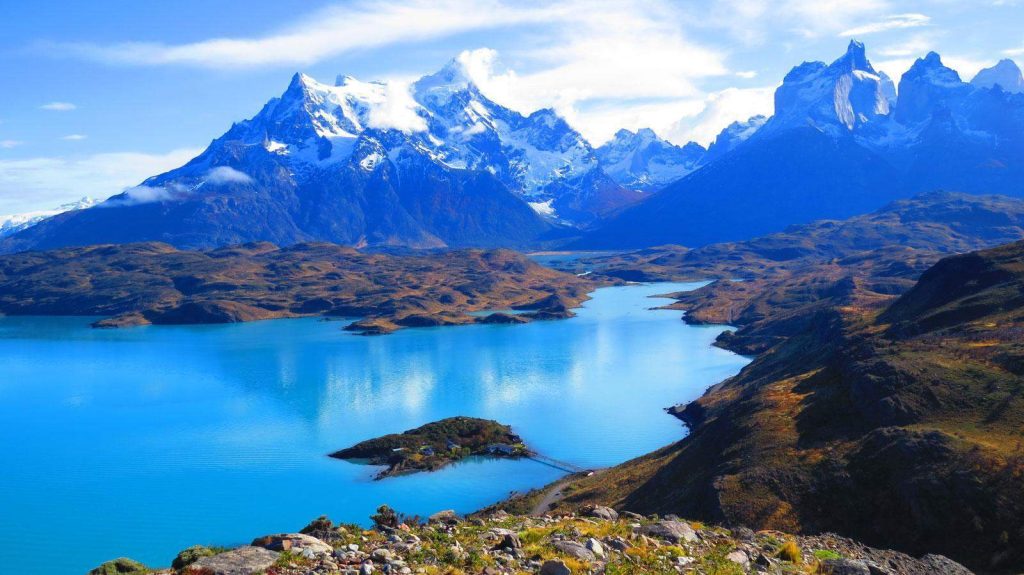 Grey-See im Nationalpark Torres del Paine in Chile