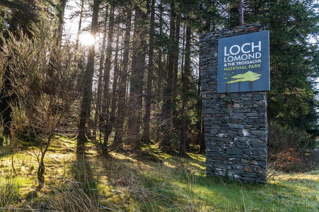 Loch Lomond and The Trossachs National Park in Scotland