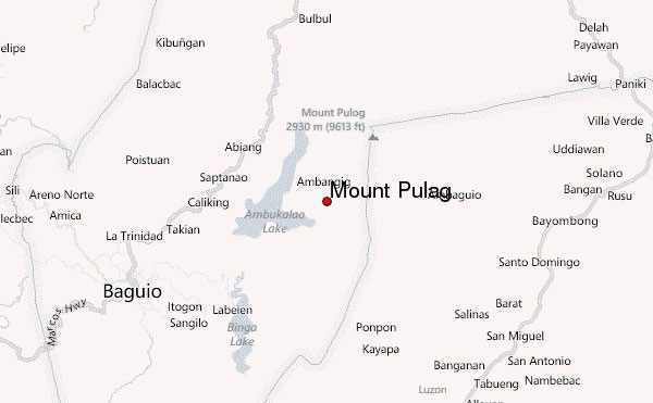 Map of Mount Pulag, Philippines