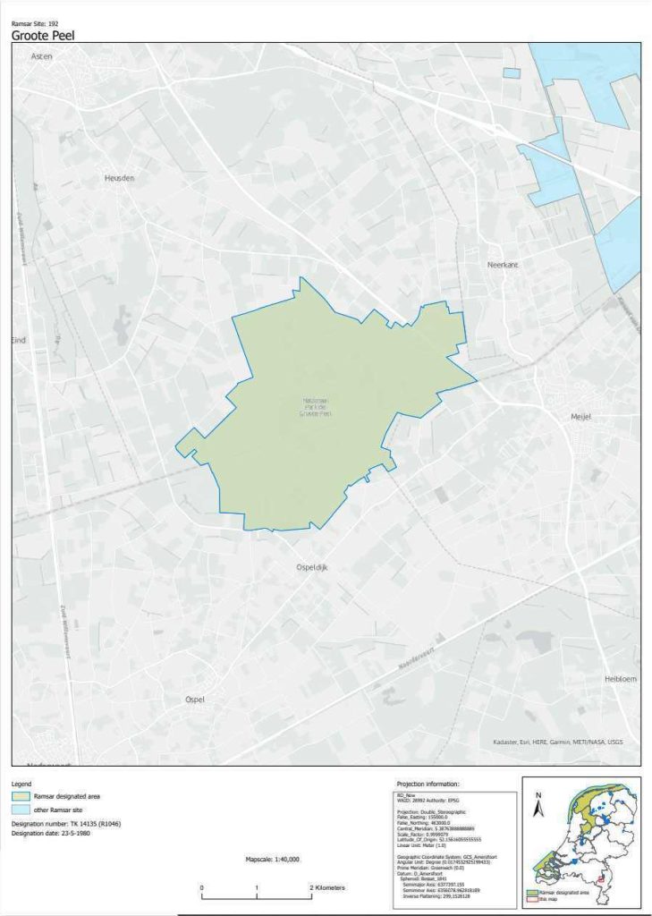 Mapa del Parque Nacional De Groote Peel