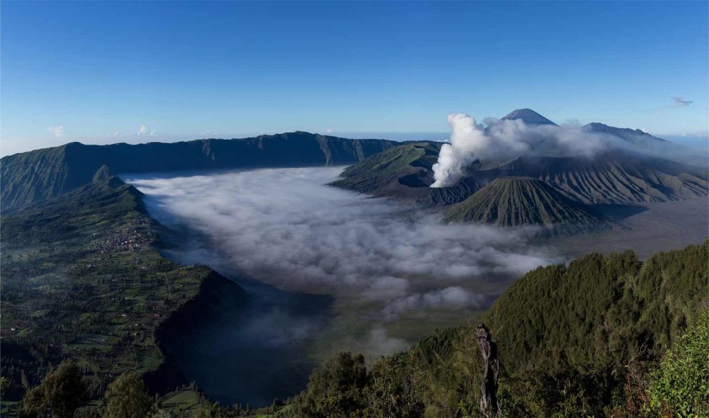 The Sand Sea, located in the Tengger caldera in Java, Indonesia